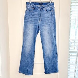 Judy Blue Medium Wash High Waisted Wide Leg Jeans Size 16W